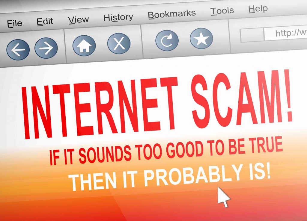 Keywords: internet scam, beware.